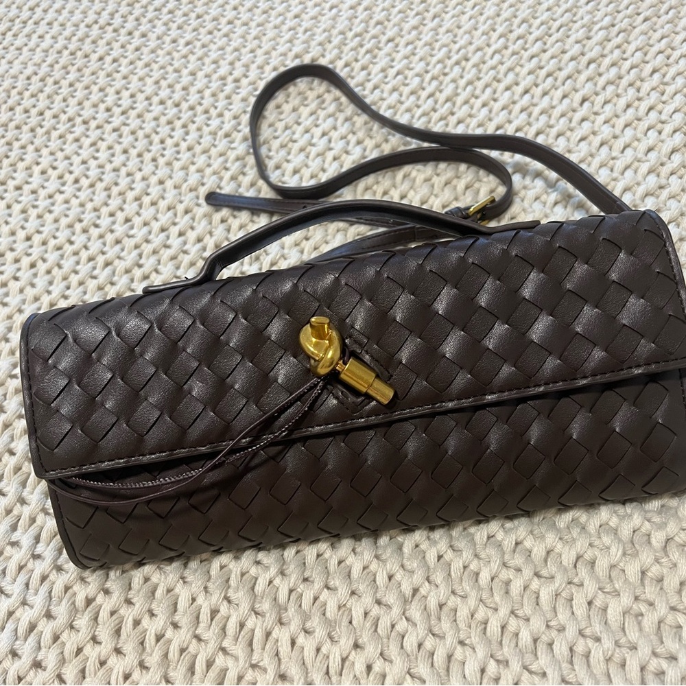 Luxury Crossbody Handbag Deep Brown